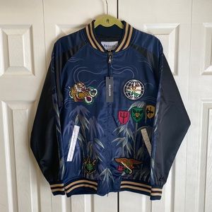 Men’s Reason Lion Embroidered Souvenir Jacket